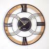 ESTHETI home Roloi Toixou Metalliko/Xulino Mavro/Fusiko F60x4.5cm 753-10023